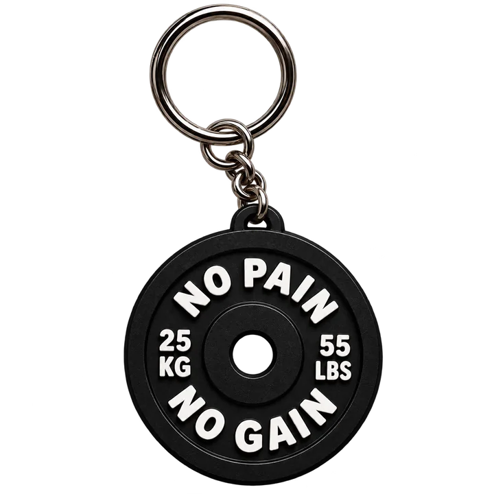 Brelok do kluczy talerz ciężar 25kg no pain no gain